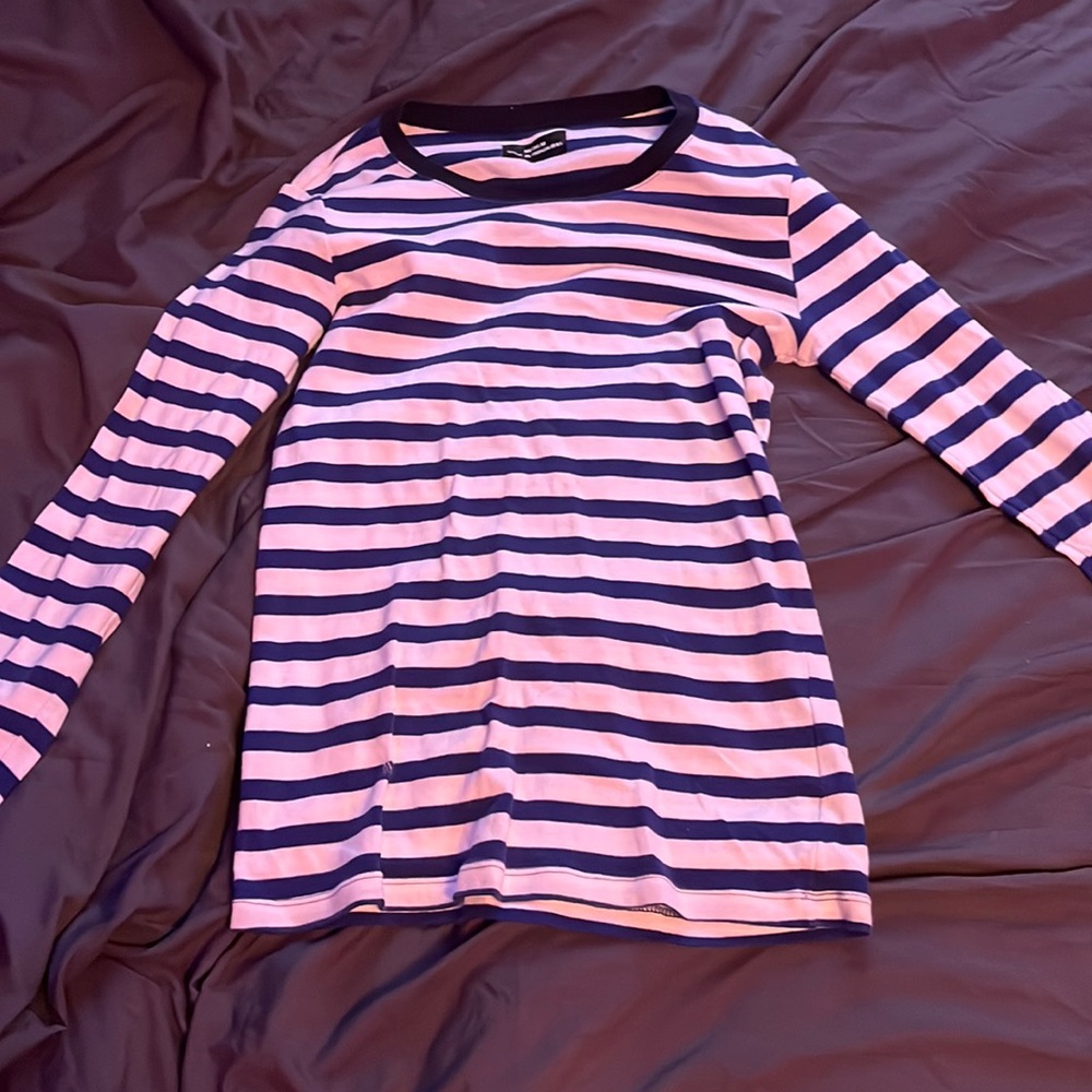 MadeinHonduras Blue and White Striped Top